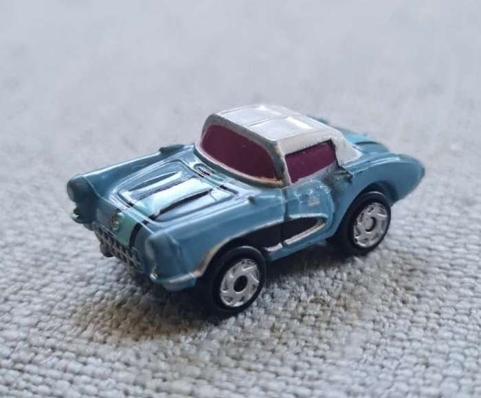 Micro Machines Galoob Chevrolet '57 Corvette 1957 Blue Vintage Original