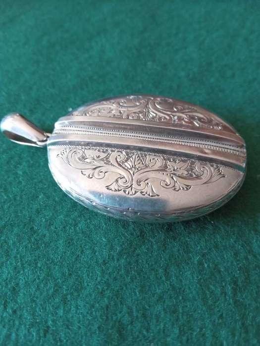 Large Antique Sterling Silver Locket