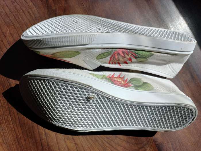 Handpainted canvas shoes
