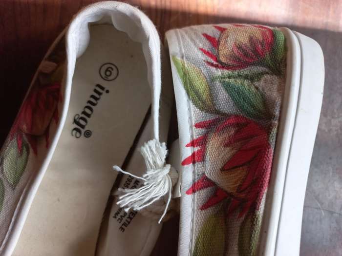 Handpainted canvas shoes