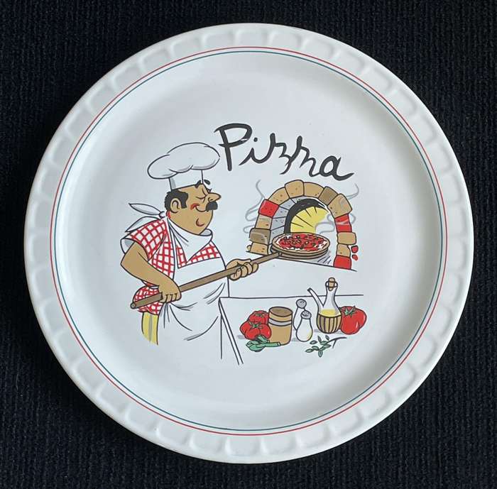 VINTAGE RETRO PIZZA SERVING PLATE 30.5CM
