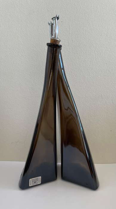O.FREY & CO INTERLOCKING TWO GLASS PACO BERNE (SWITZERLAND) 1970 WINE BOTTLE SET