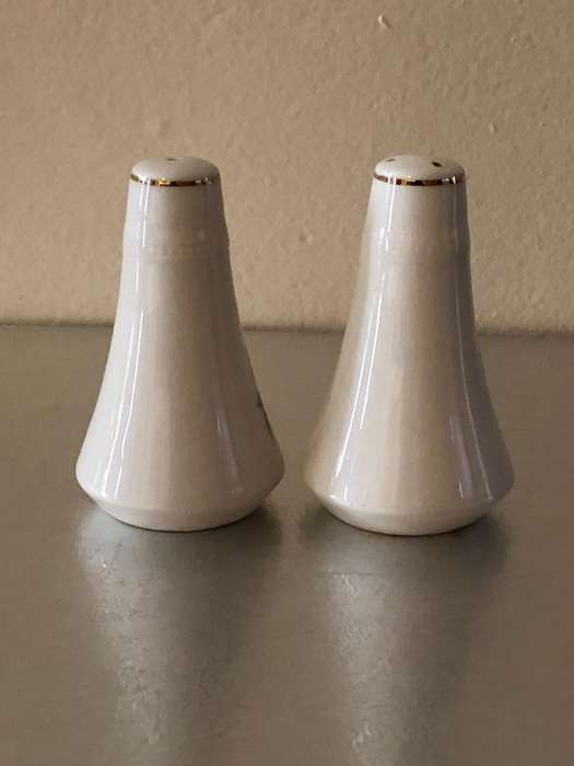 VINTAGE ROSE DESIGN SALT & PEPPER SET