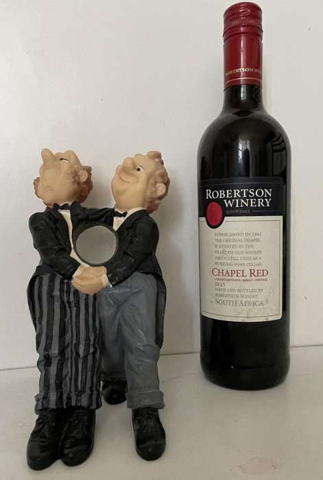 Vintage James the Butler and Friend Wine Bottle Holder 20cm