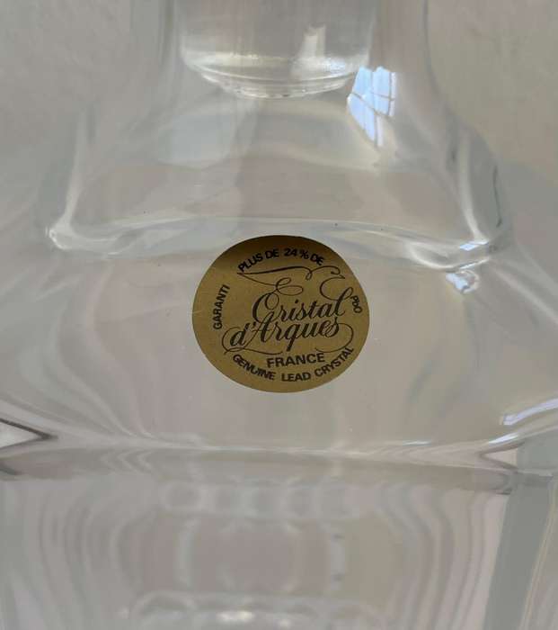 CRISTAL DARQUES - FRANCE LEAD CRYSTAL DECANTER - LABEL ATTACHED IN IMMACULATE CONDITION
