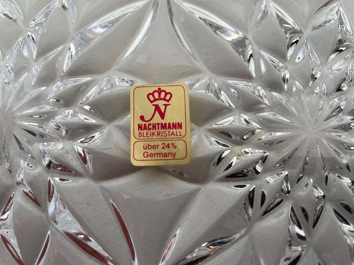 NACHTMANN GERMANY -  CRYSTAL SUGAR & CREAMER & TRAY - IMMACULATE CONDITION WITH ORIGINAL LABEL