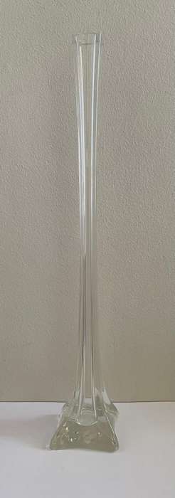 CLEAR GLASS EIFFEL VASE 50CM