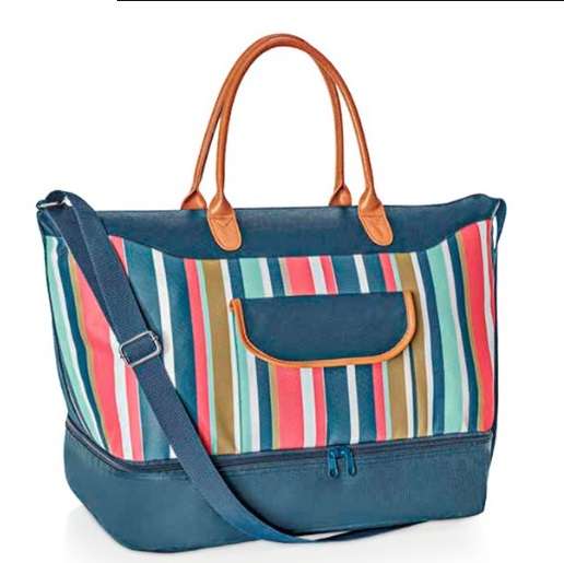 Avon Mira Ladies Striped Duffel Bag / Beach bag / Weekend Bag