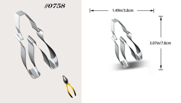 Stainless Steel Cookie Cutter  Durable, Food-Safe, -  Baking, Fondant, Sandwich & Craft - Pliers