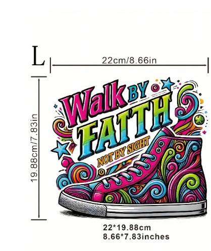 DTF Heat Transfer / Iron On - Walk by Faith
