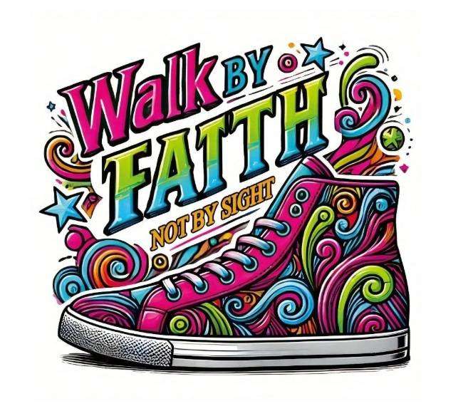 DTF Heat Transfer / Iron On - Walk by Faith