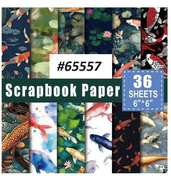 Scrapbook Paper Pad - Aqua Life  - 6 x 6 inch - 36 sheets