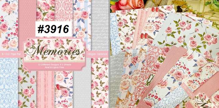 Scrapbook Paper Pad - Spring Memories - 6 x 6 inch - 24 sheets