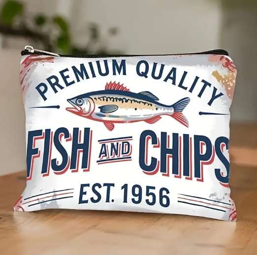 Craft supplies /  Scrapbooking supplies - Pencil case - Fish and Chips