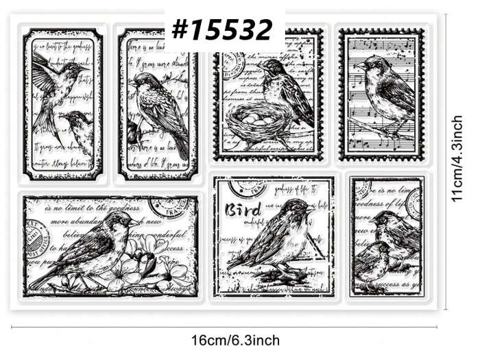 Card-making / Stamping / Mixed Media - Stamp - Bird Postage Stamp