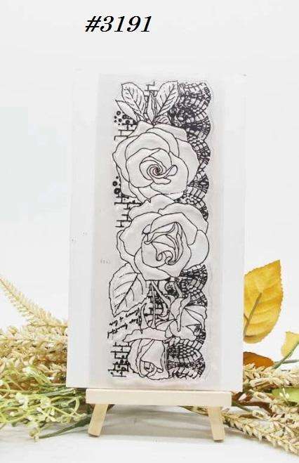 Card-making / Stamping / Mixed Media - Stamp - Rose Border