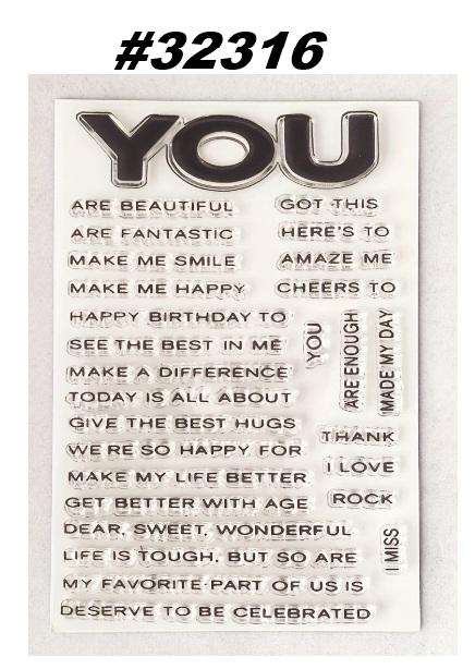Card-making / Stamping / Mixed Media - Stamp - YOU phrases