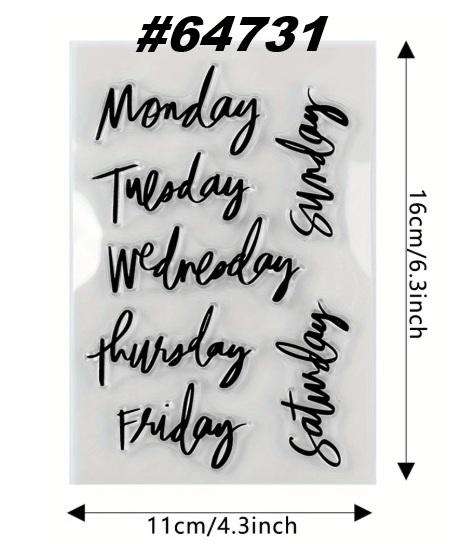 Clear stamps for card making - Stamp - Days of the Week