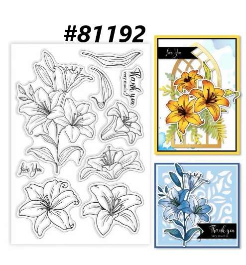 Clear stamps for card making - Stamp - Lily Flower