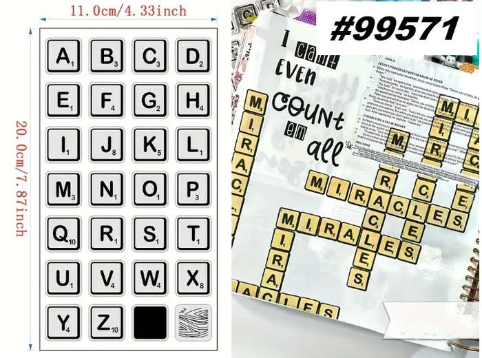 Clear stamps for card making - Stamp - Scrabble Letters