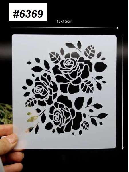 Stencil / Mask / Mixed Media - Roses