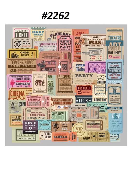 Scrapbooking supplies / Scrapbooking embellishment - Sticker - Retro Stickers - 50 piece