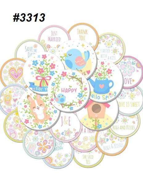Sticker - Junk Journaling - Scrapbooking - Hello Spring - 22 piece sticker