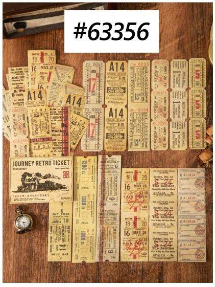 Bullet Journaling - Junk Journaling - Retro Journey Travel tickets - Yellow