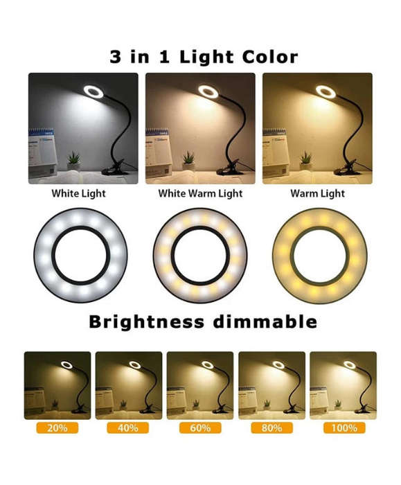 Led Magnifying clip on lamp