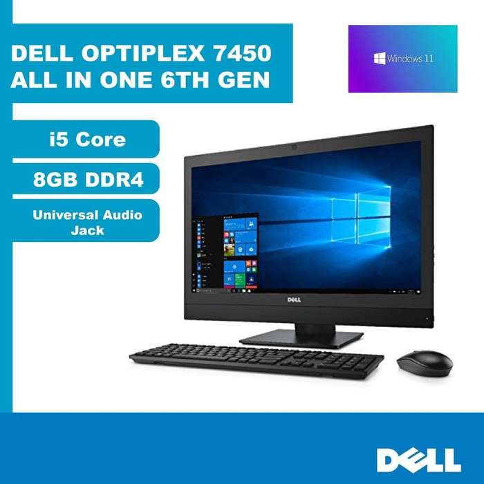 Dell OptiPlex 7450 All-in-One Desktop Intel Core i5-7th Gen 8GB Memory 256GB SSD