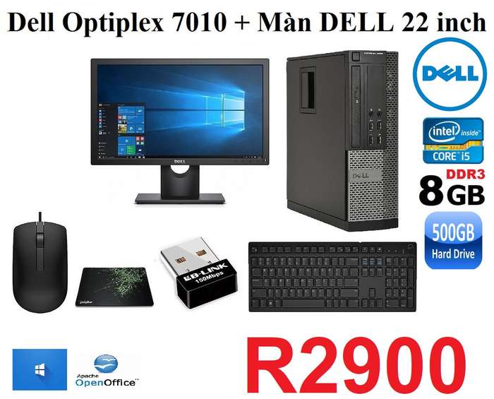 Dell Optiplex  Intel i5 Desktop PC with 22" Screen + 500GB HDD(Refurb)