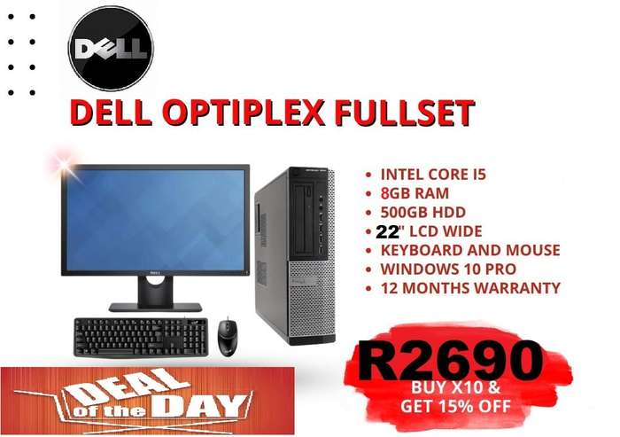 Dell COMPUTER OptiPlex i5 FULLSET intel core i5 , 8GB RAM, 500GB HDD 22 LCD, Keyboard, Mouse