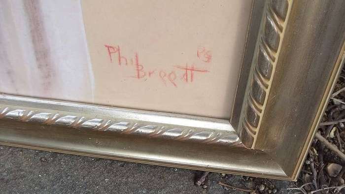 A huge original pastel by SA artist Phil Breedt framed behind glass - Collection only due to glass