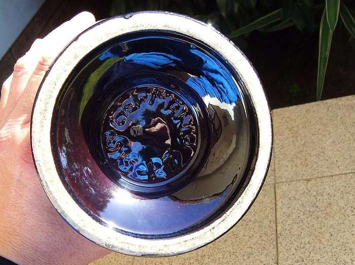 A vintage mid century German lava glaze style vase