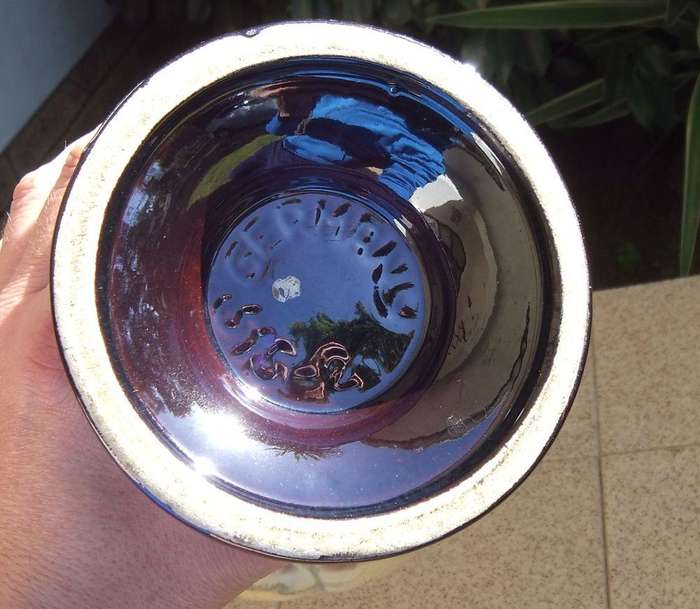 A vintage mid century German lava glaze style vase