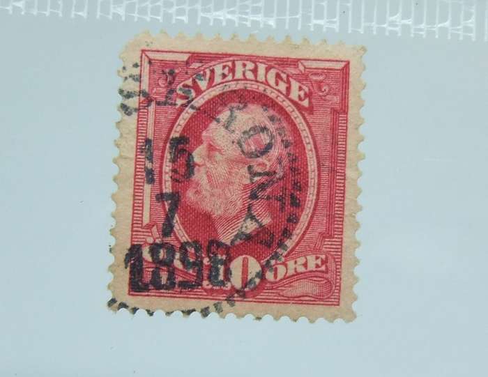 UNDER R100 -Antique / Vintage postage stamp - Sweden 10 Ore