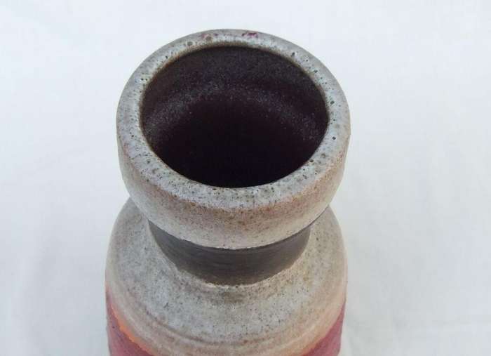 A vintage mid-century German pottery vase with makers mark to base