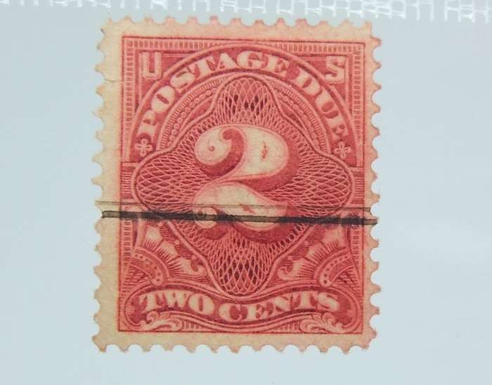 UNDER R100 -Antique / Vintage postage stamp - US Postage due 2 cents