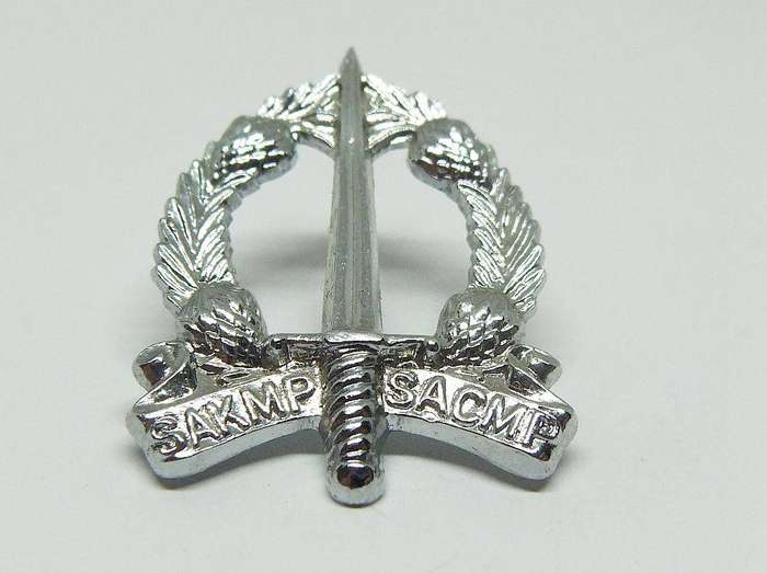 Militaria badge - A vintage South African defence force Military Police badge
