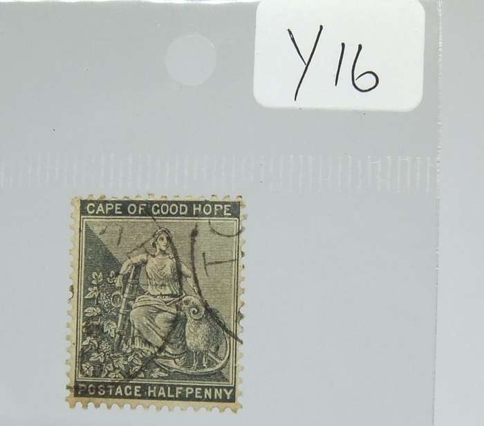 UNDER R100 -Antique / Vintage postage stamp - Cape of Good Hope half penny