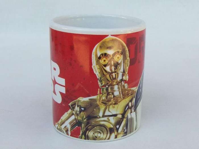 A vintage collectable Star Wars theme coffee mug