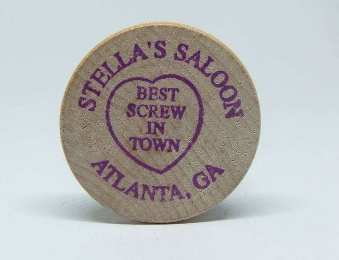 American wooden nickel token -
