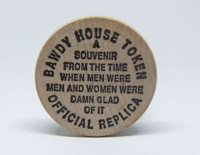 American wooden nickel token -