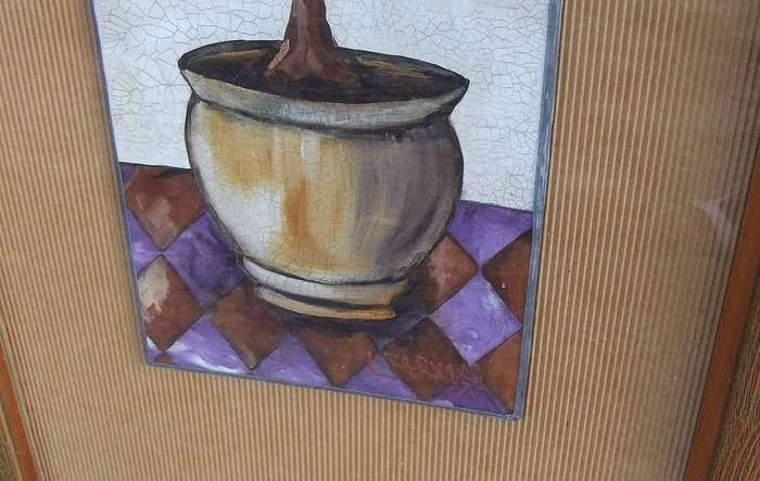 An original painting by SA artist Lynette Barnard - Collection only due to glass