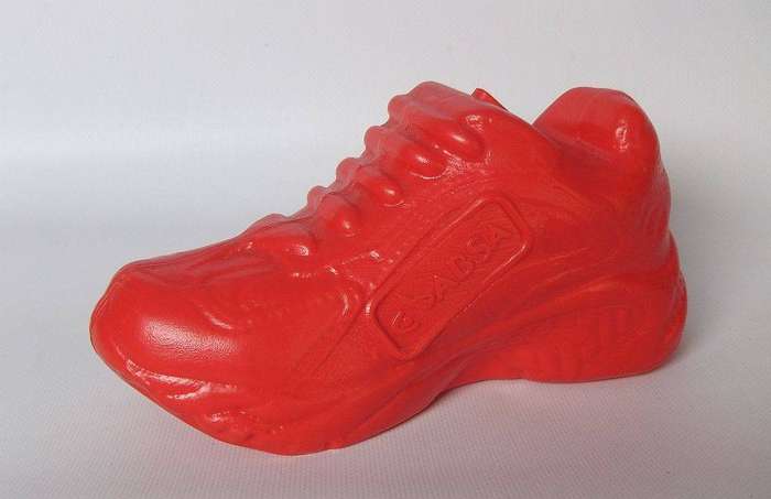 UNDER R100 - Collectable - A vintage plastic tekkie money box made for Absa bank