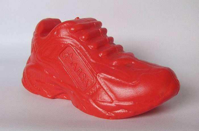 UNDER R100 - Collectable - A vintage plastic tekkie money box made for Absa bank