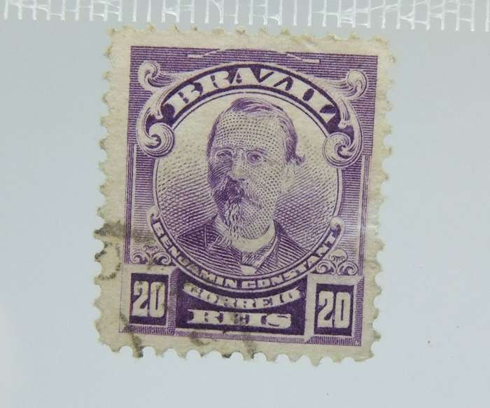UNDER R100 -Antique / Vintage postage stamp - Brazil 20 Reis