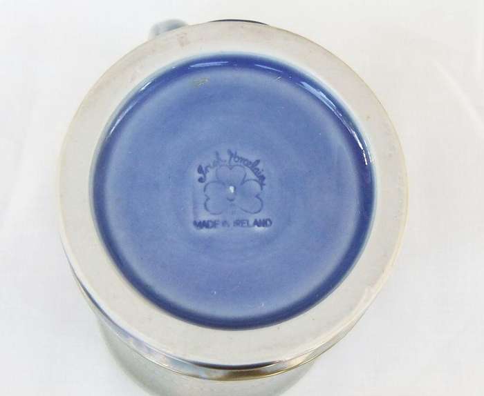 A heavy quality vintage Irish porcelain jug with clover motif