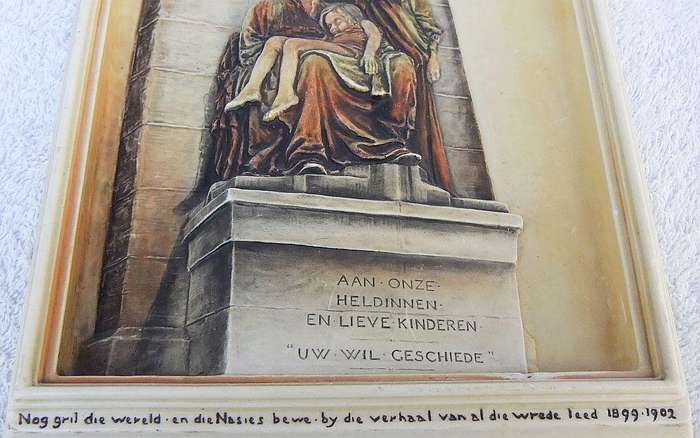 An early 20th century Ivorex plaque commemorating victims of Boer war concentration camps