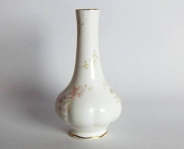 A vintage 1985 Royal Doulton posy vase in the Mystic Dawn pattern